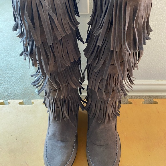 Wedge boots with fringe - Picture 8 of 10
